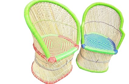 PatioStack Cane Handmade Outdoor Rattan & Wicker Sitting Chair Furniture Set for Garden / Terrace / Lawn / Balcony / Restaurant and Cafe [ 2 Chair, Size :18*18*34 ]
