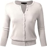 Allsense Women's Long-Sleeve Crewneck Cardigan | Classic Button Down Sweater, Soft Fine Knit, Lightweight