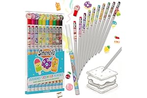 SCENTCO Smencils - Patented Gourmet Scented Graphite HB #2 Pencils Made from Recycled Newspapers, 10 Count, Gifts for Kids, School Supplies