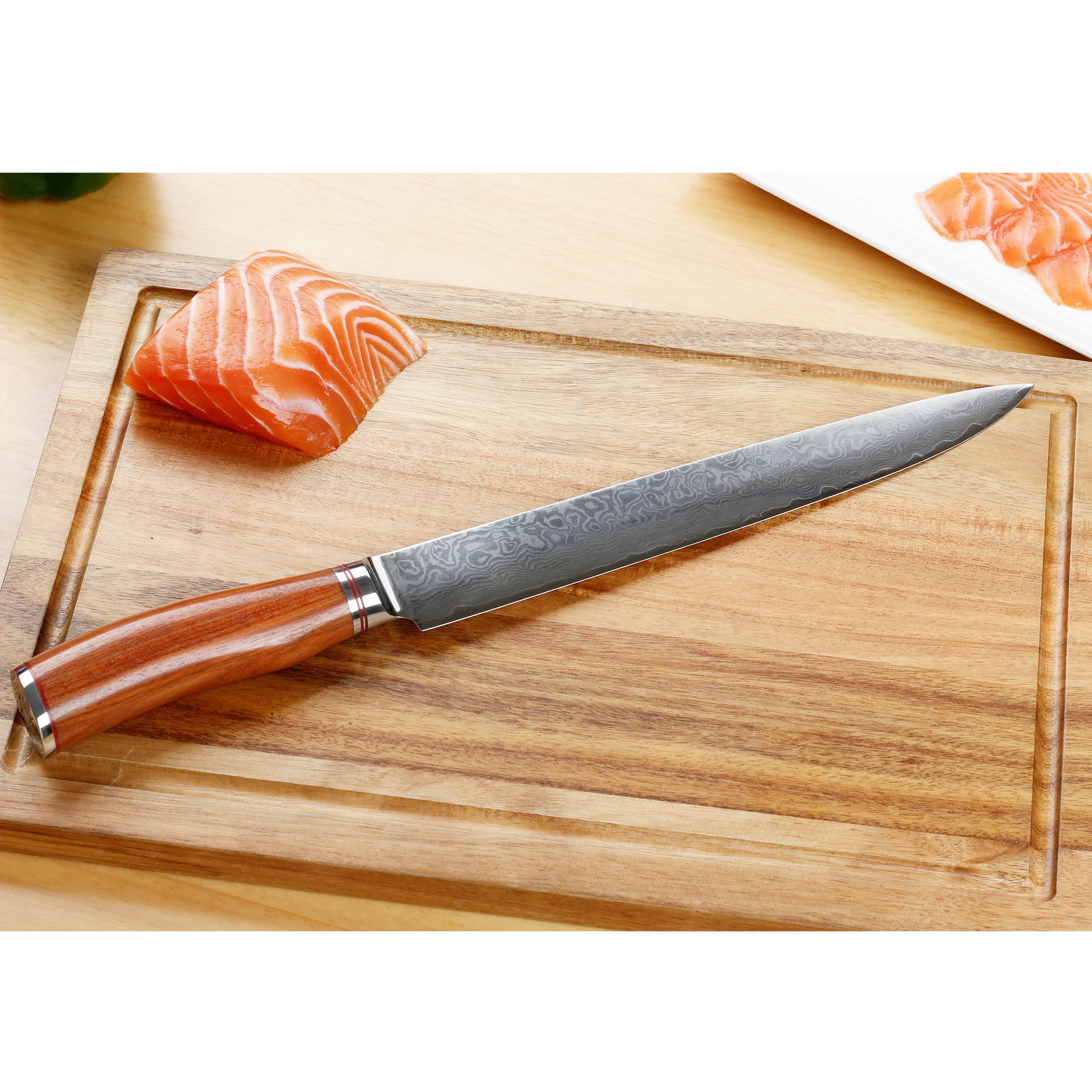 Sunlong 10 Inch Sashimi Sushi KnifeYanagi Raw Fish Slicing Knife