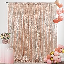 SquarePie Sequin Backdrop 8FT x 8FT Rose Gold