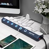 BESTEK 6 Way Surge Protection Extension Lead with 4 USB Ports 1.8M White view 7
