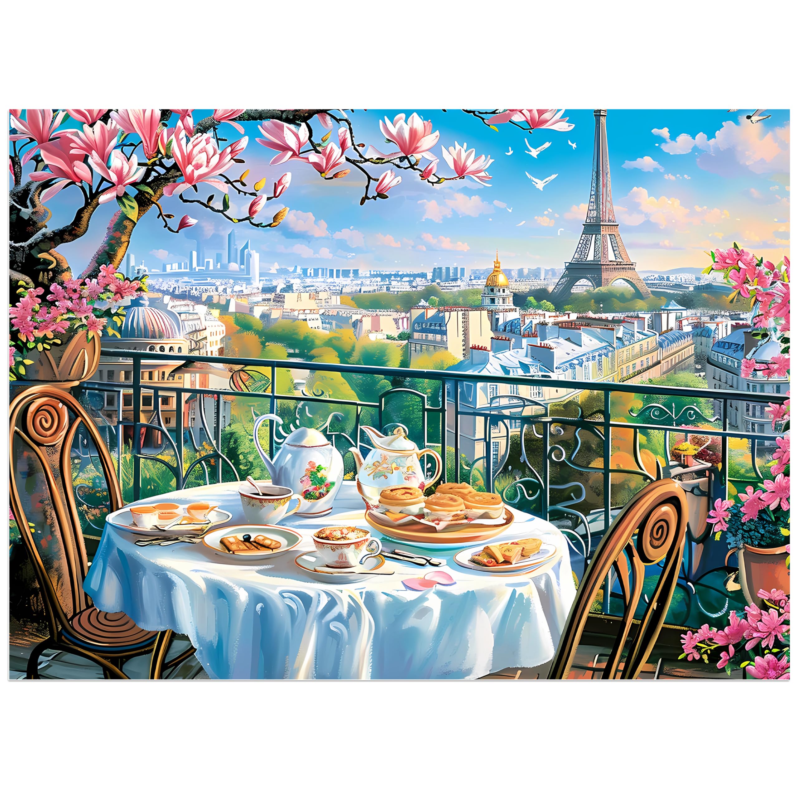 Puzzles for Adults 500 Pieces, Fit Together Perfectly, No Dust, Eiffel Tower Paris Jigsaw Puzzles 500 Pieces, Challenging Puzzle Games Family Activity, Great Gift Idea, Home Decor(21 x 15 in)