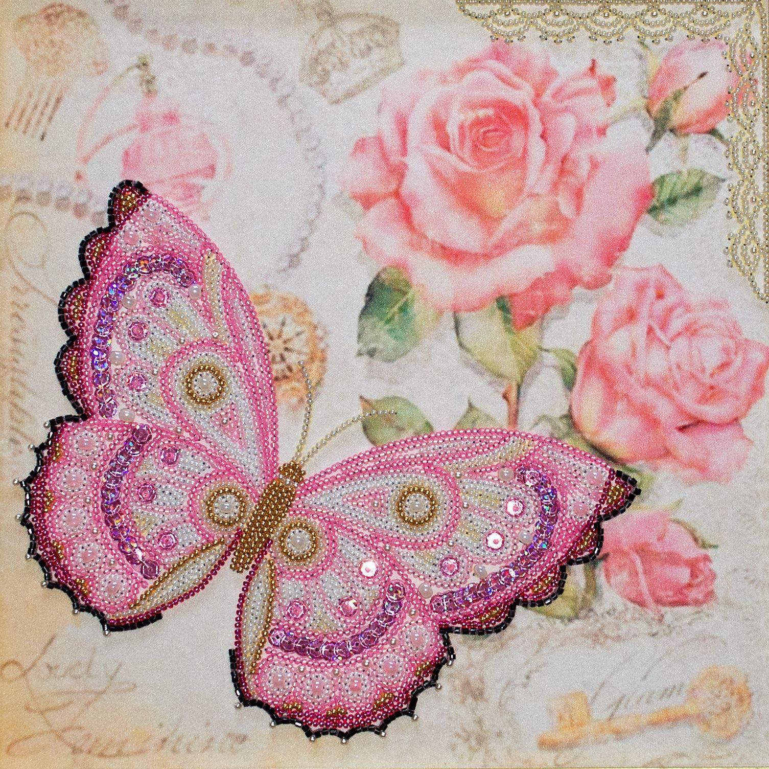 VDV Creative ''Delicacy Beads Embroidery Kit; Contemporary Embroidery; Gift idea; Needlepoint Design; Decor; Seed Beads Preciosa;