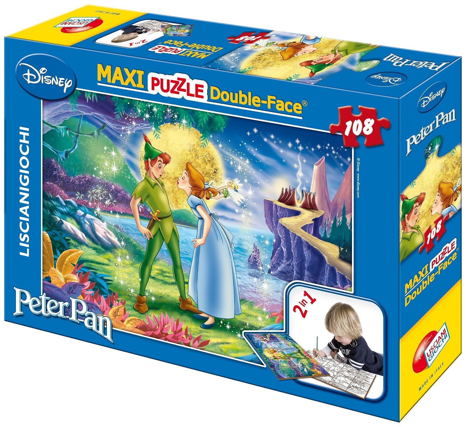 Liscianigiochi Puzzle Df Supermaxi 108 Peter Pan Amazon Giochi e giocattoli