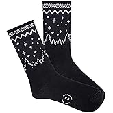 K. Bell Women's Winter Sparkle Roll Top Crew Socks 1 Pair, Black, Women's 9-11
