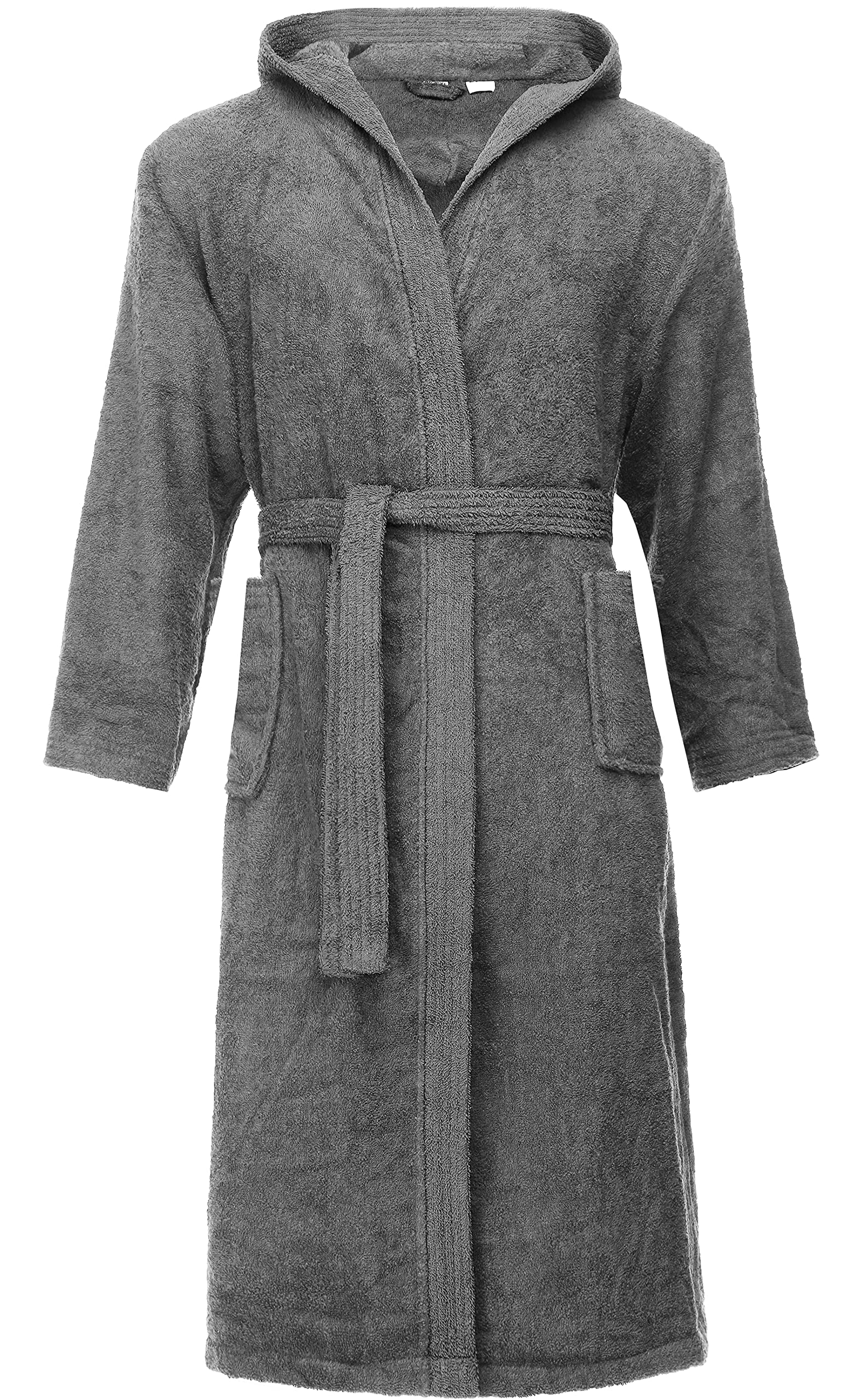 Ladeheid Men's 100% Cotton Terry Bathrobe LA40-192 (Dark Grey-12, L)