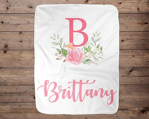 Personalized Baby Girl Blanket, Baby Blanket, Name Baby