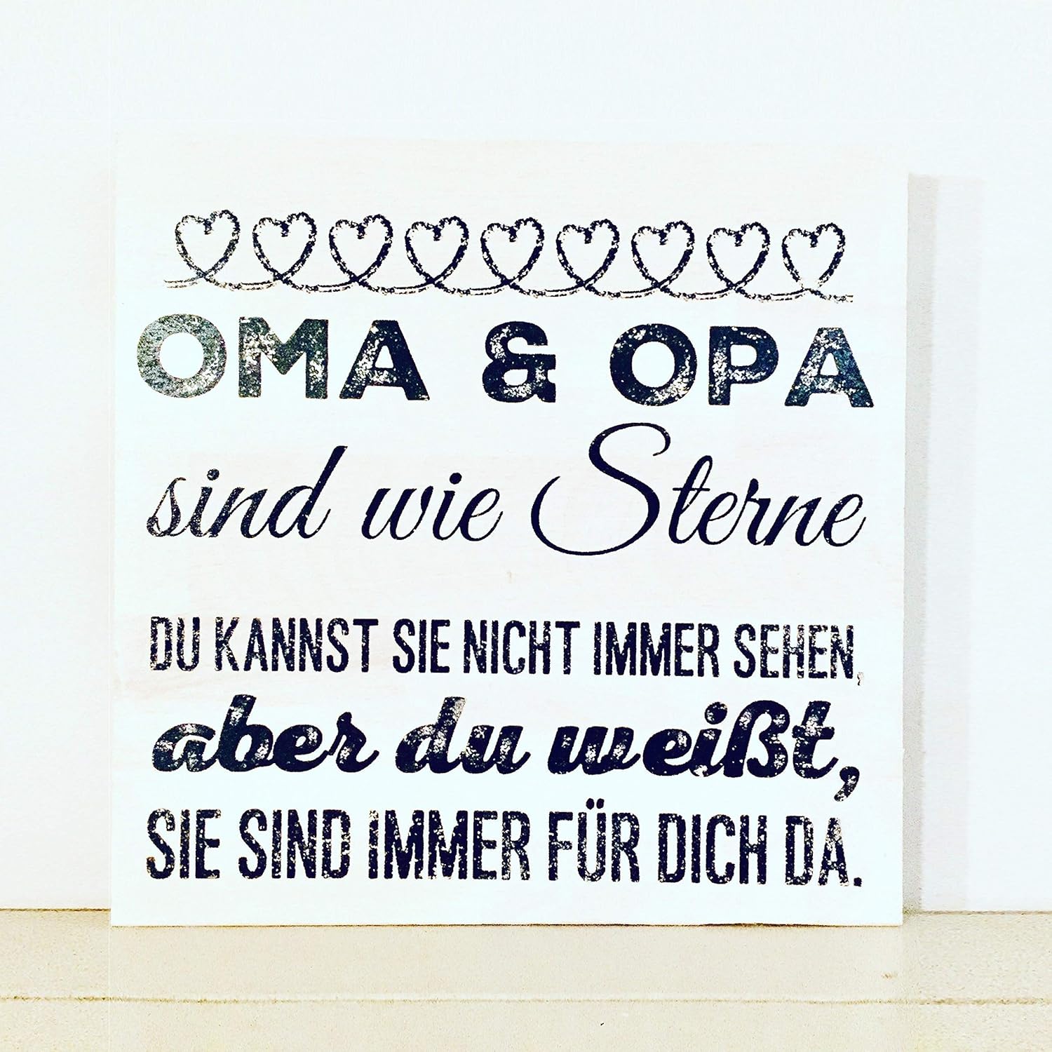 Holzbild Mit Sprüchen Oma Und Opa Sind Immer Da Geschenk
