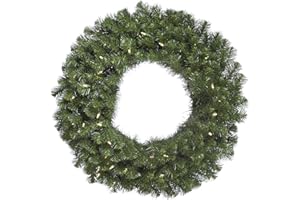 Vickerman 60" Douglas Fir Artificial Christmas Wreath - 400 Warm White Italian LED Lights - Wreath for Mantel or Door - Reliable and Durable - Holiday Wreath