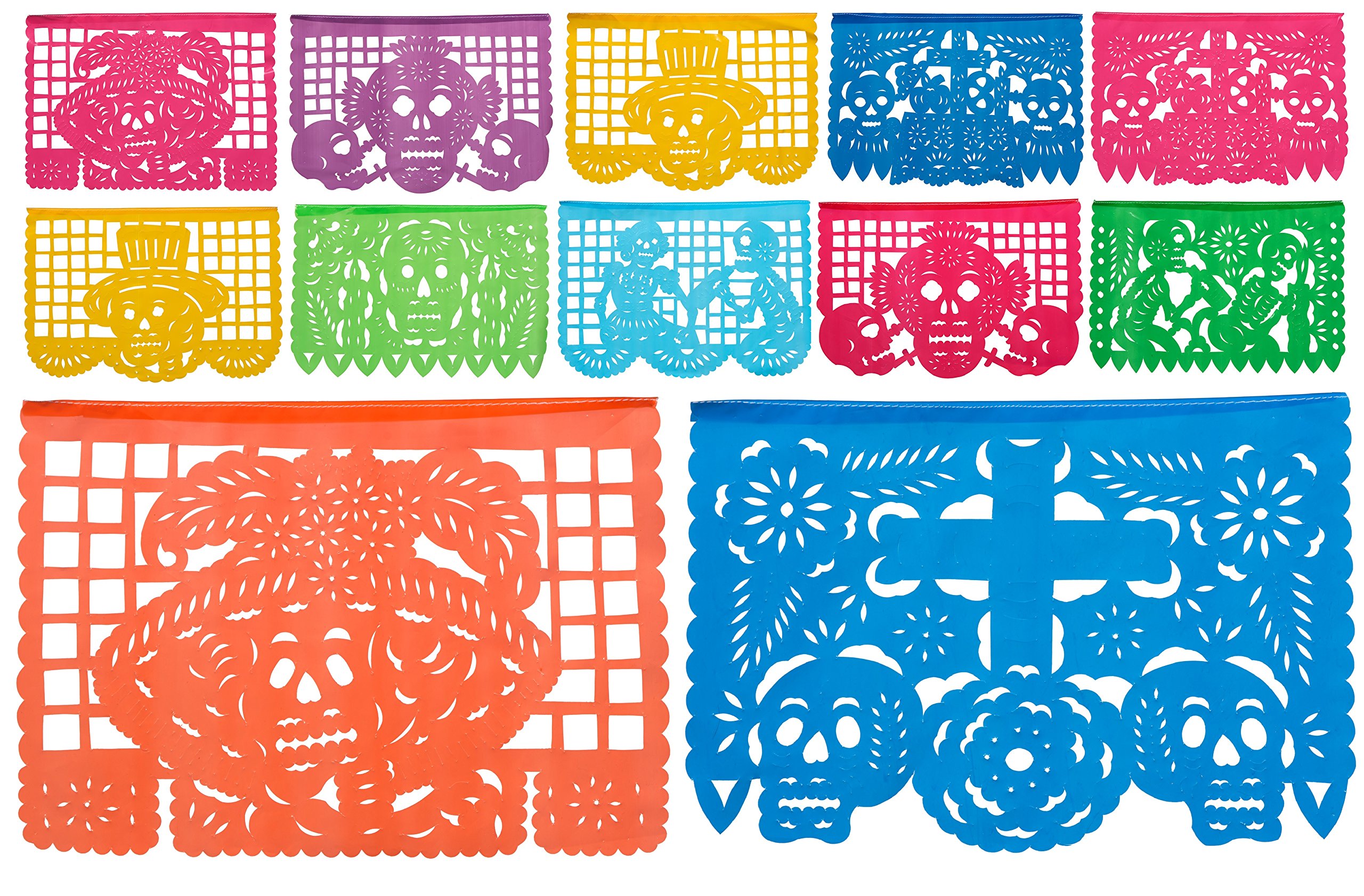 Paper Full Of Wishes I Day Of The Dead Medium Plastic Papel Picado