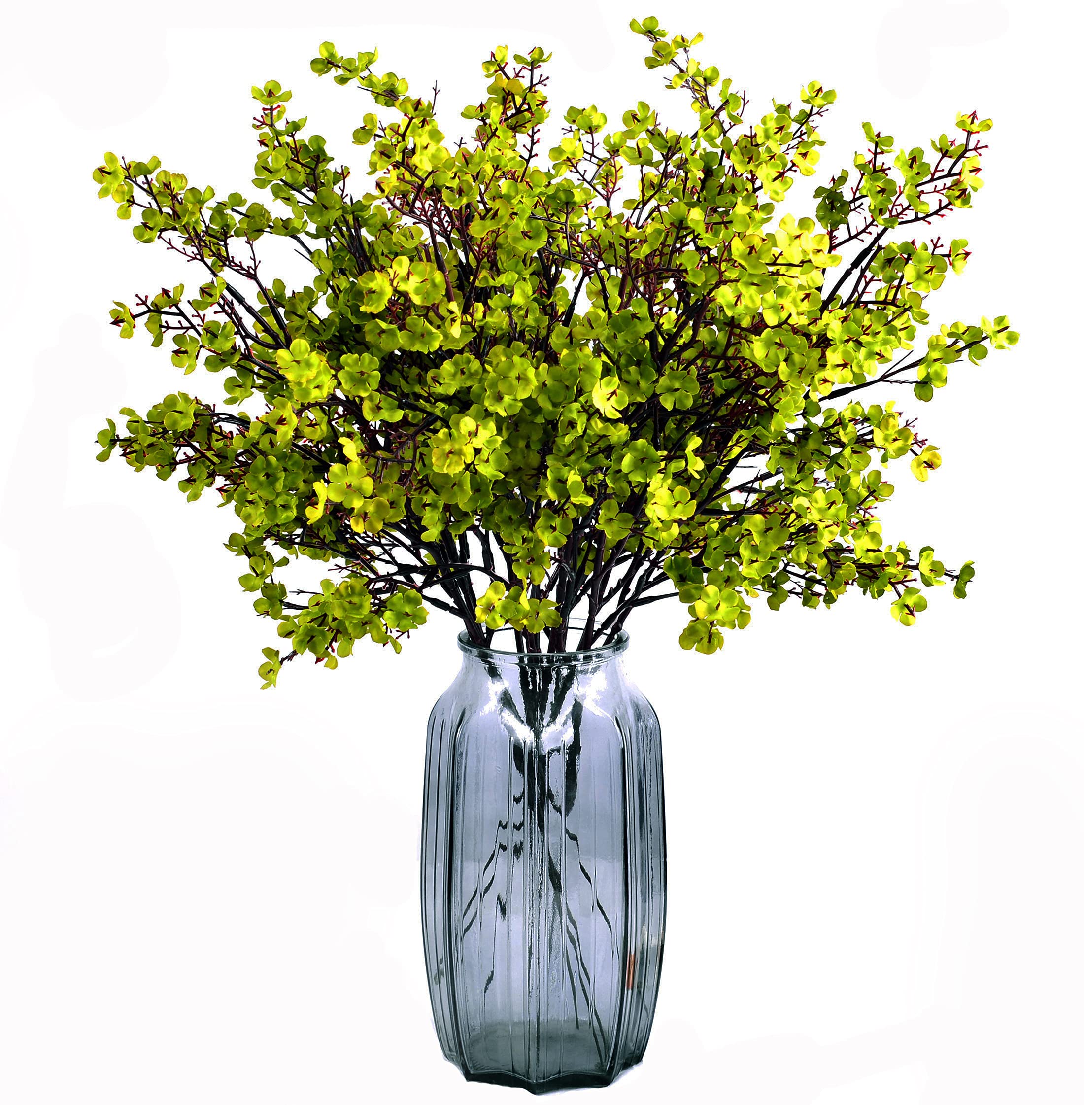 JAKY-Global Babys Breath Gypsophila Artificial Flowers 6 Bundle European Fake Silk Plants Decor Wedding Party Decoration Bouquets Real Touch DIY Home Garden (Green)