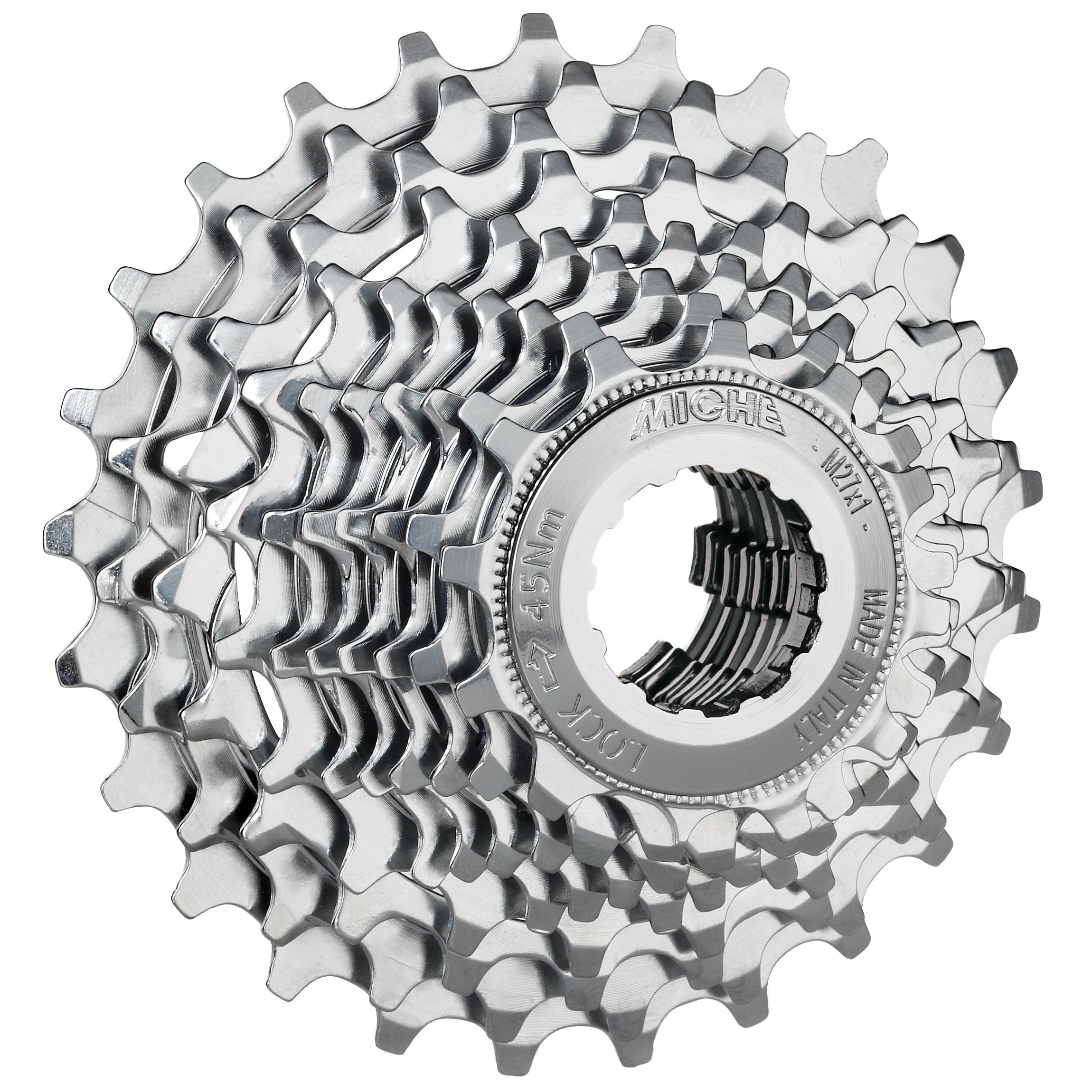 MICHE Primato 10 Speed Cassette, Silver, 13/30t, Compatible with Campagnolo