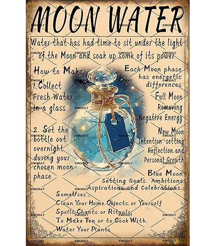 Cartel De Metal Retro Con Fases De La Luna - Decoración Pared Hogar, Oficina, Bar, 6x8 O 8x12 Pulgadas