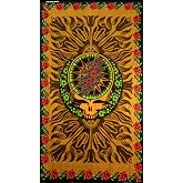 Sunshine Joy Grateful Dead 3D Steal Your Face Tapestry – Officially Licensed Wall Hanging – 60x90 or 30x45 Inches – Cotton Psychedelic Decor