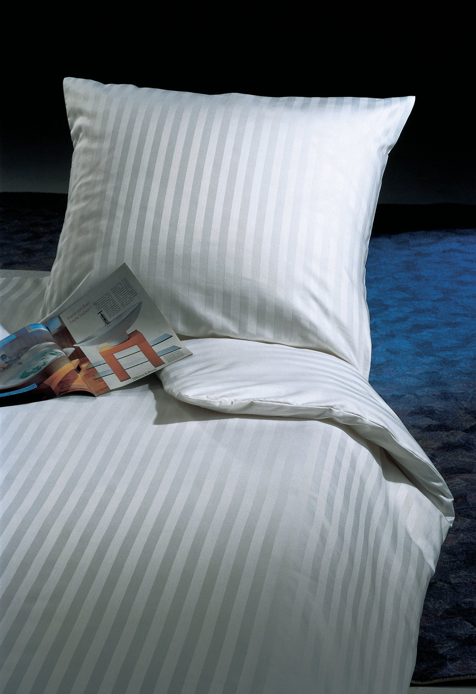 texpot Bed Linen 20 mm Stripes with Envelope Closure 100% Cotton Pillowcase Duvet Cover (135 x 200 + 80 x 80 cm)