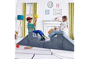 Yourigami Kids and Toddler Play Gym, Playroom Couch Set, Durable Modular Design, Blue Lagoon