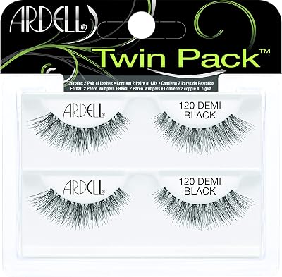 Ardell Twin Pack Lashes 120 Black - 2 Pairs Reusable False Eyelashes