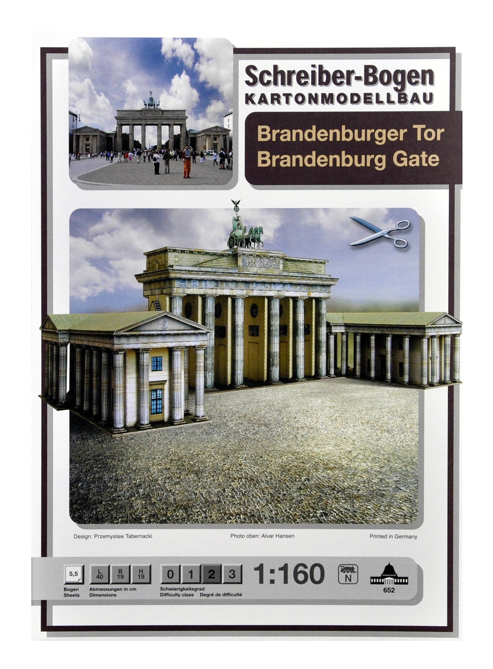 Aue-Verlag 40 x 19 x 19 cm Brandenburg Gate Berlin Model Kit