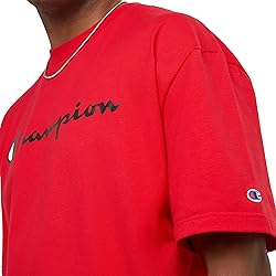 Champion mens Classic T-shirt, Screen Print Script