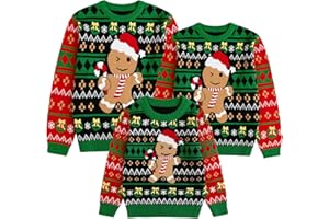 Simplee kids Ugly Christmas Sweater Family Matching Outfits for Women Men Party Sweaters Knitted Pullover