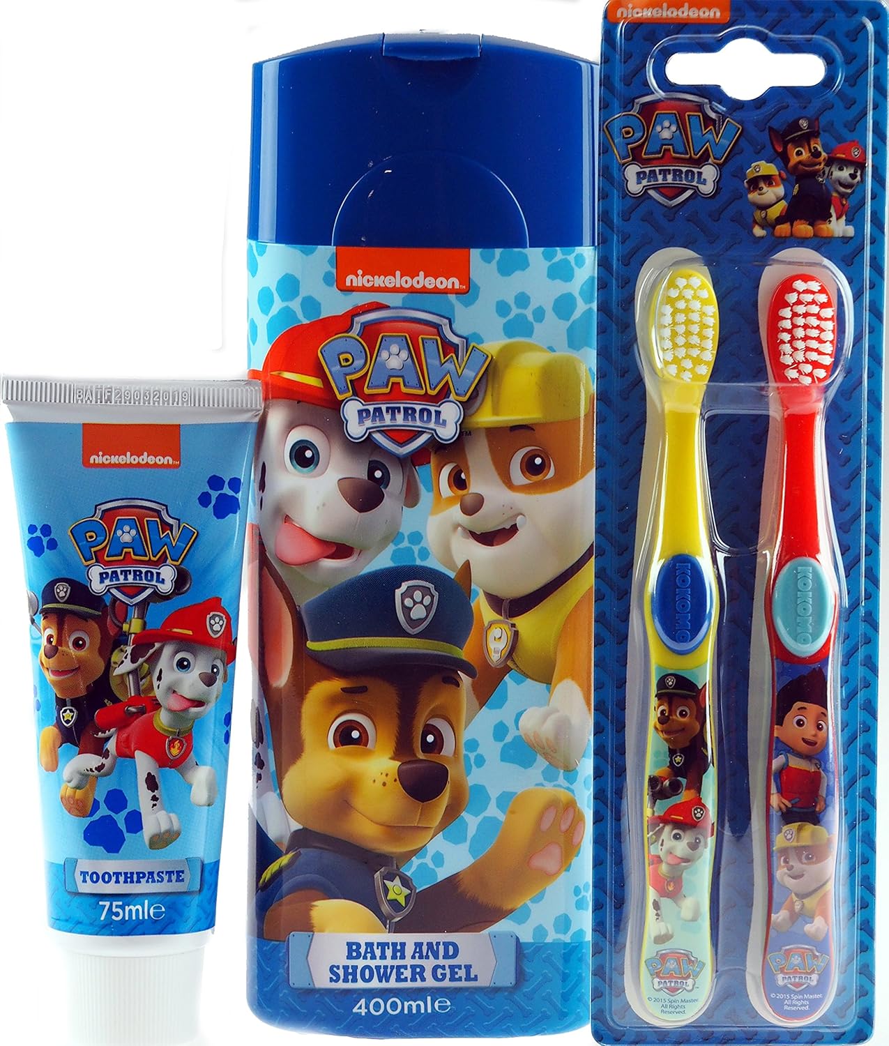 Paw Patrol 3 Piece Bath Gift Set Bubble Bath, Toothbrush And