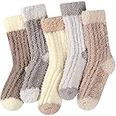 Premillow Fuzzy Socks for Women, Winter Warm & Cozy Fluffy Socks Womens Ultra Soft Sleeping Slipper Sock for Women Gifts