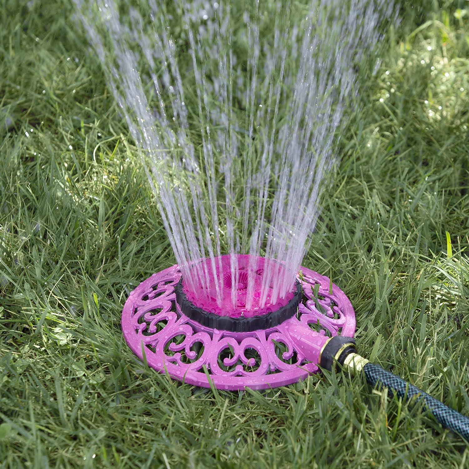 Sprout 65100-AMZ Metal 8-Pattern Sprinkler and QuickConnect Product Adapter  Bundle, Raspberry Red : Garden & Outdoor