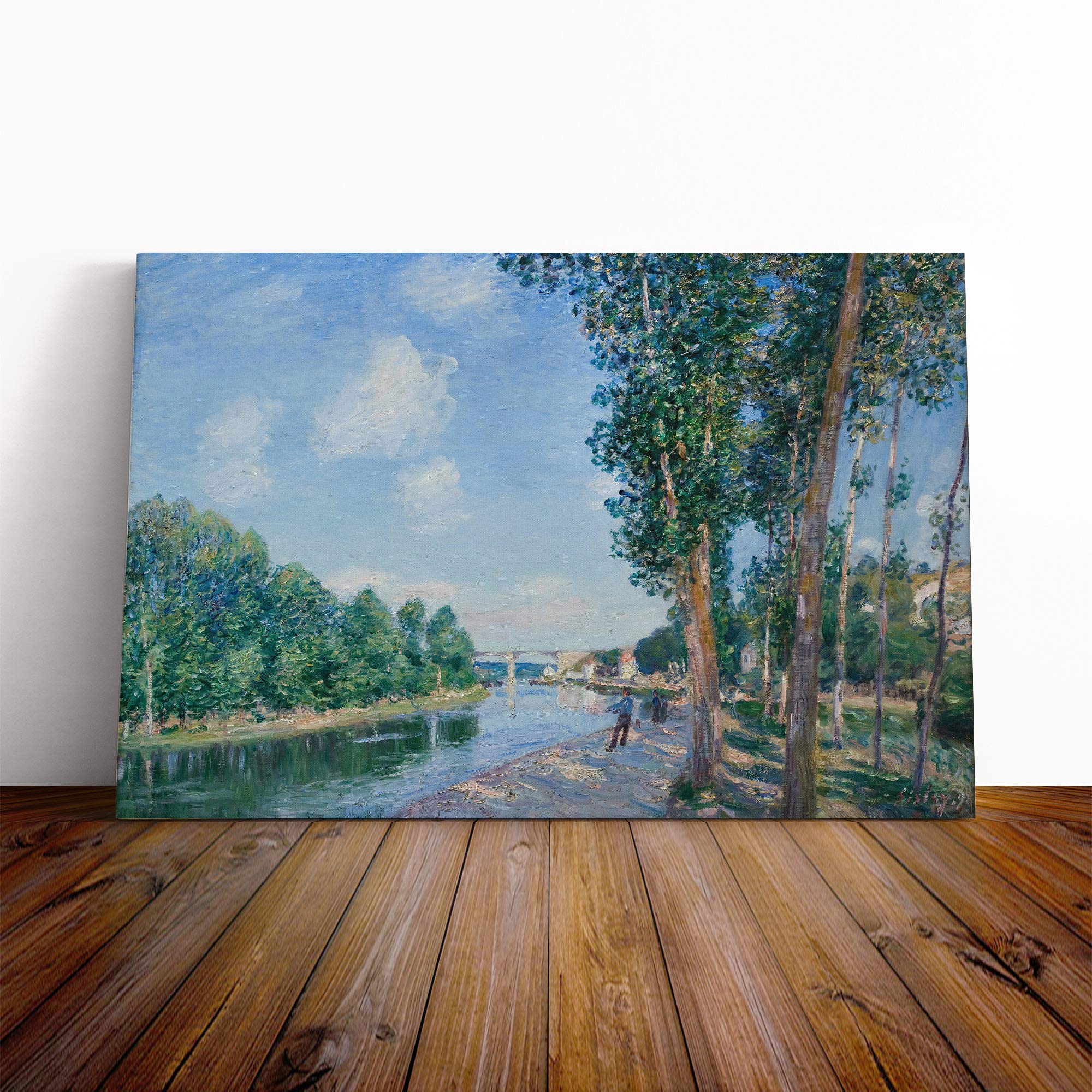 Alfred Sisley June Sunshine Canvas Print | Gallery Wrapped 30mm Frame Wall Art | 20x14 inches | Ready to Hang | Modern Picture | Living Room Bedroom Lounge Office