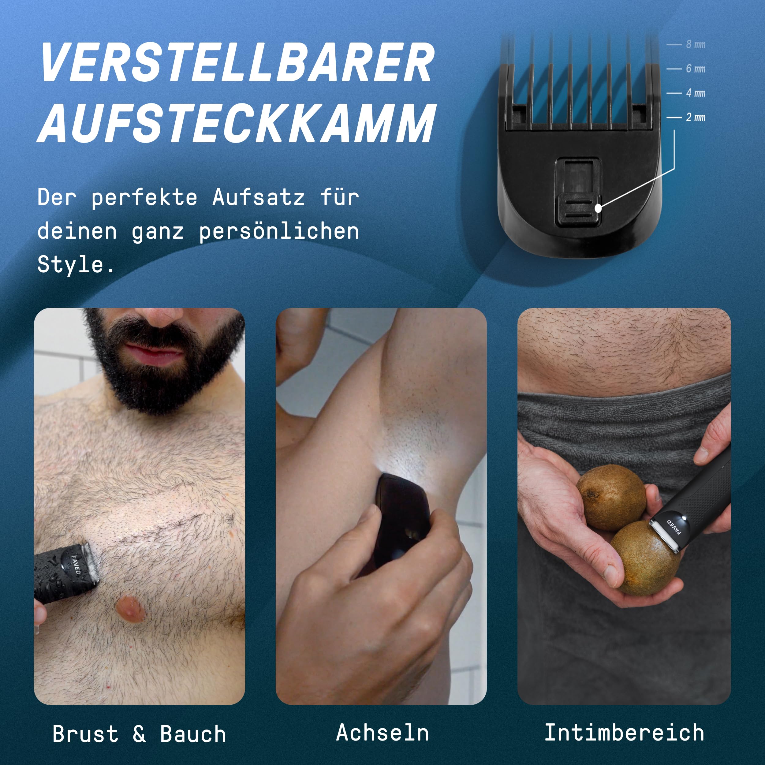 The Bodygroomer – Intimrasierer & Körperrasierer, duschfest, 90 Min. Laufzeit, LED-Leuchte, Ladestation – Body-Trimmer für den Intimbereich & Körper für Männer Mann Herren von Groomed Rooster 4