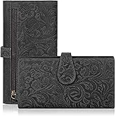 Real Leather Women Wallet Leather with RFID Blocking -Trifold Card Holder Designer Ladies Clutch with ID Window Wallets