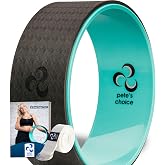 Yoga Wheel for Back Pain Relief - Beginners Guide &amp; Strap Included | Comfortable Back Roller to Release Tension, Deepen Stretches &amp; Boost Flexibility - Improve Posture at Home