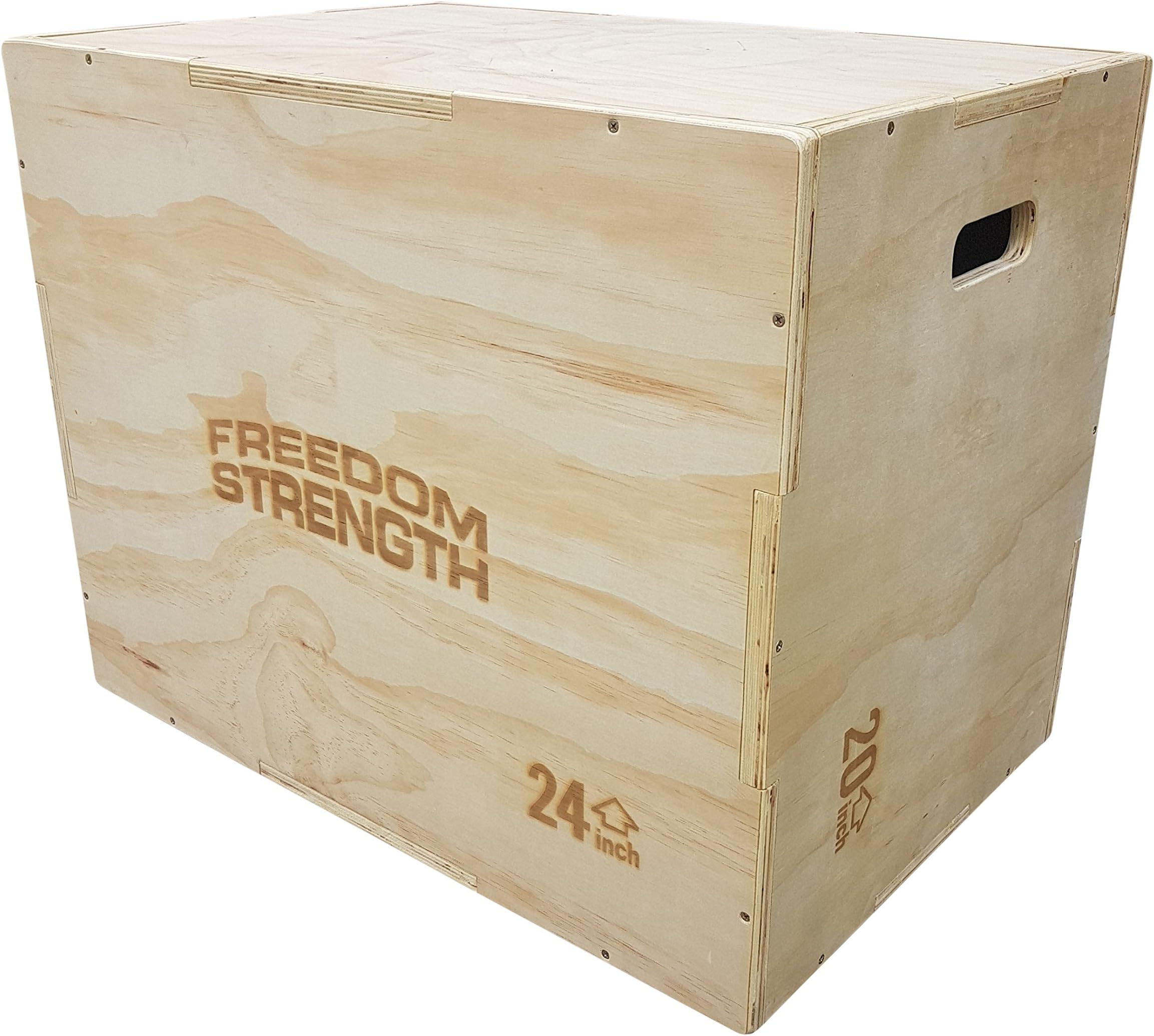 Freedomstrength® 3 in 1 Wooden Plyo jump Box for crossfit, mma, speed, power