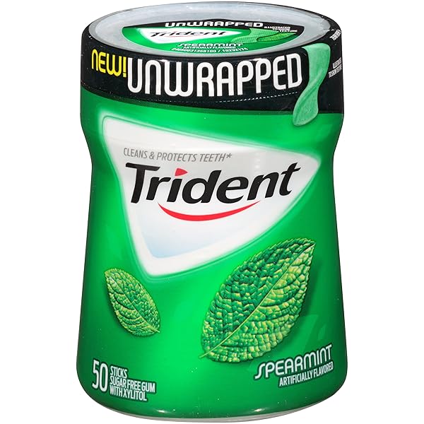 TRIDENT UNWRAPPED GUM, SPEARMINT, 50 COUNT