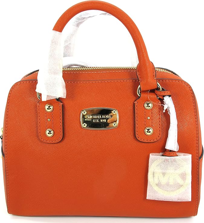 Michael Kors Small Satchel Burnt Orange Saffiano Leather