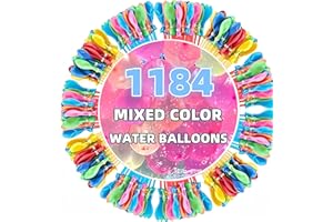 NIYABAINEN Summer Water Toys Magical Quick Fill Water Balloons for Pools and Water Companions 1184 Balloons (BG)