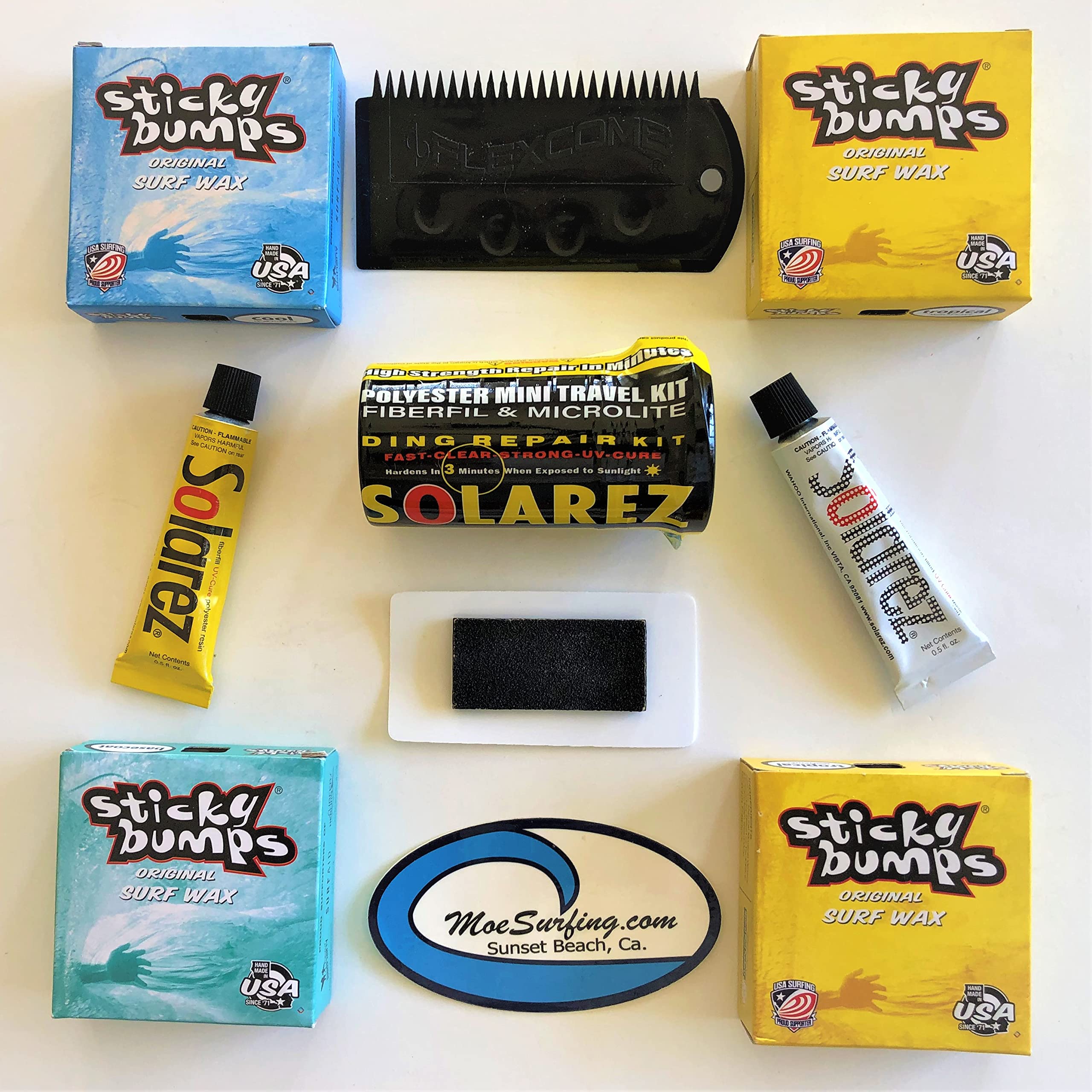 Sticky Bumps Wax plus Solarez UV Cure Resin Ding