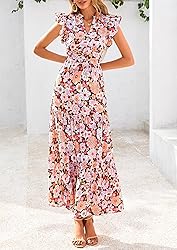 PRETTYGARDEN Women's 2025 Summer Floral Midi Dress