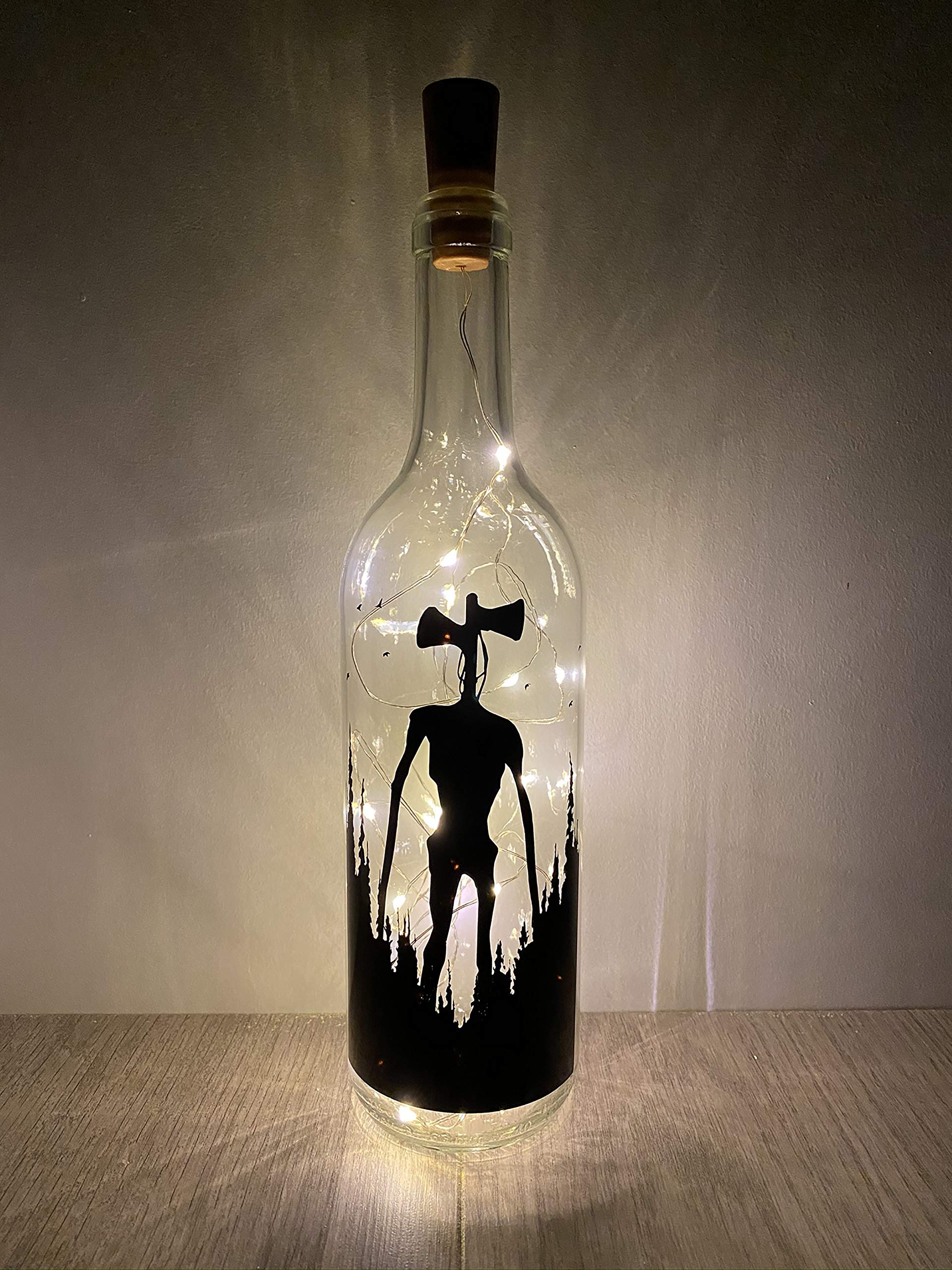 Siren Head Bottle Light - Siren Head - Siren Head Themed - Siren Head Toy - Bottle Light - Siren Head Night Light - Night Light - Personalised Gifts - Handmade