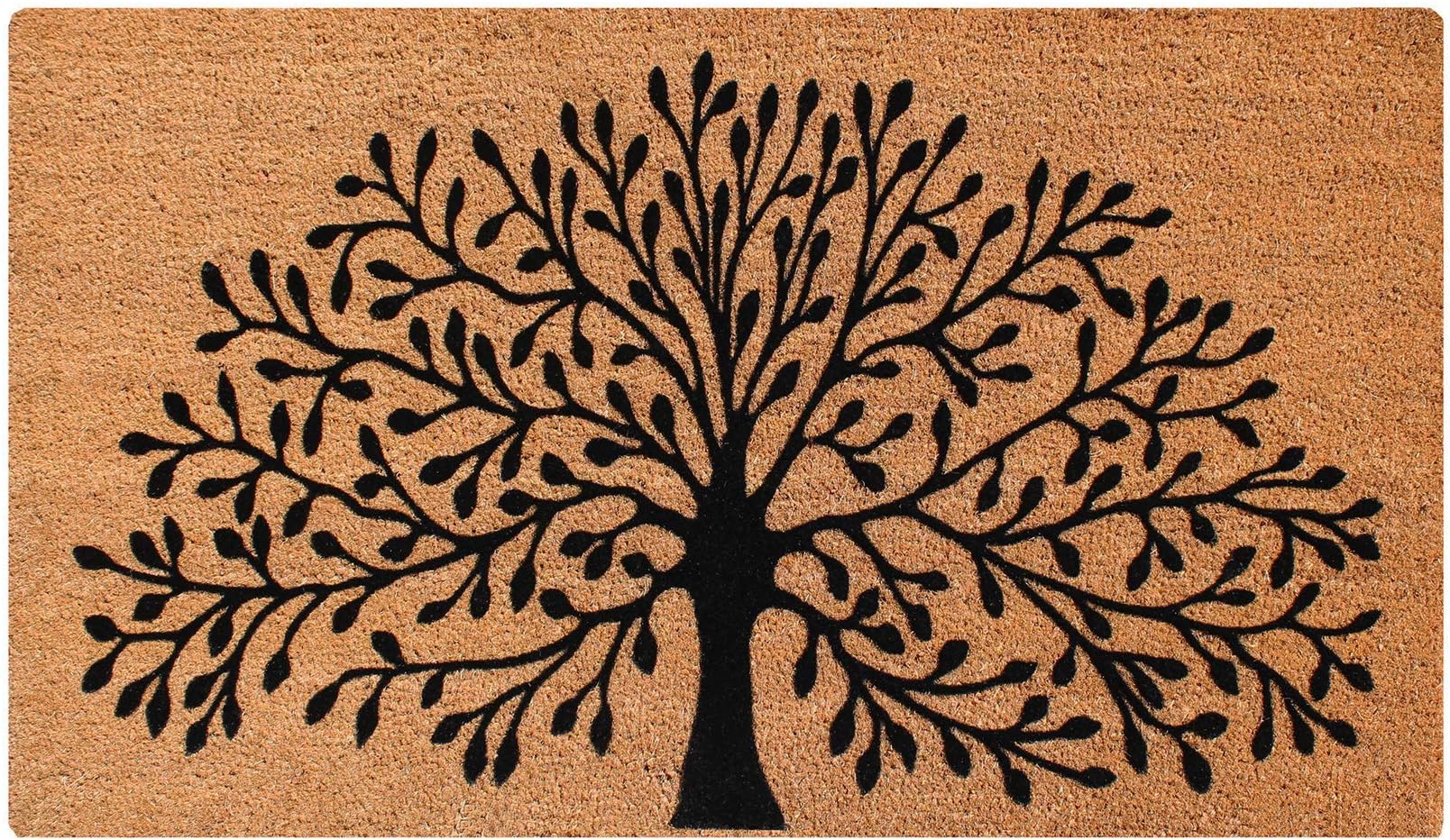 A1 Home Collections PTF3001 Coir and PCoir and PVC DoormatVC Heavy Duty Outdoor Doormat, 30" X 48", Tree of Life