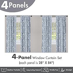 Ambesonne Navy Blue Window Curtains Pack of