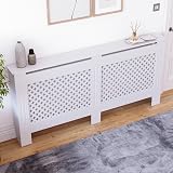 Vida Designs Oxford Radiator Cover White Extra Large H82xW172xD19cm view 3
