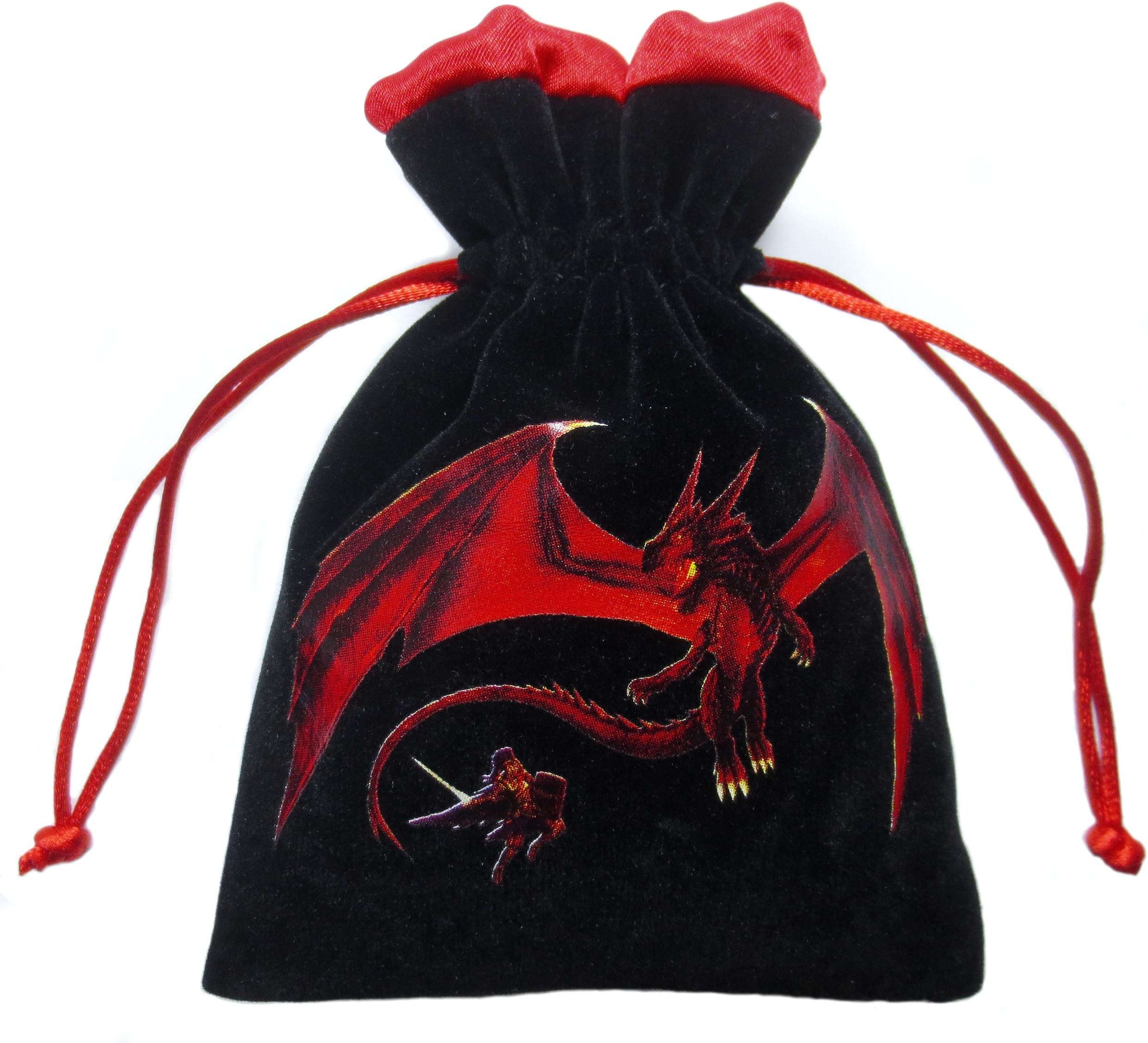 4x5 Premium Dragon Velvet Dice Bag (Capacity is 5 Sets / 35 Dice)