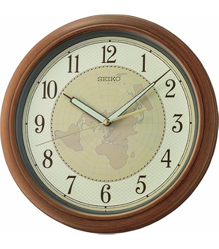Seiko 13 Inch Numbered Wood Finish Wall Clock,Brown : Amazon.ca: Home