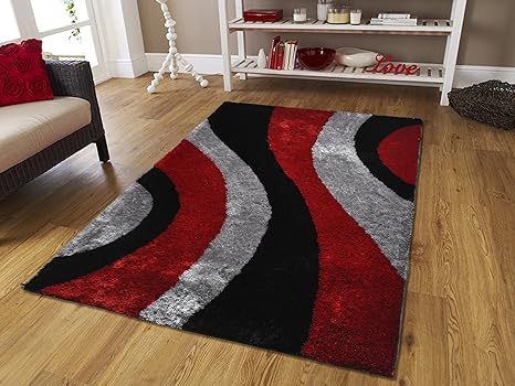 Contemporary Line Design Shag Rugs 