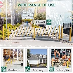 YITAHOME Metal Expandable Barricade Gate, 16FT