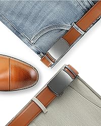 CHAOREN Mens Belt Leather Ratchet Belt