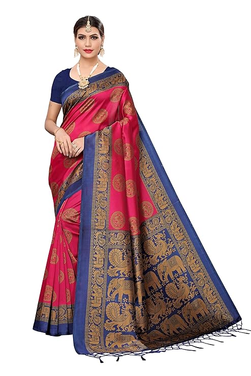 Women's Art silk with blouse piece Saree