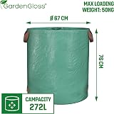 GardenGloss Garden Waste Bags Heavy Duty with Handles 272L 3 Pack view 2
