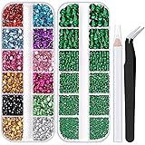 Two Packs of Flatback Rhinestones 4520 Pcs Colorful
